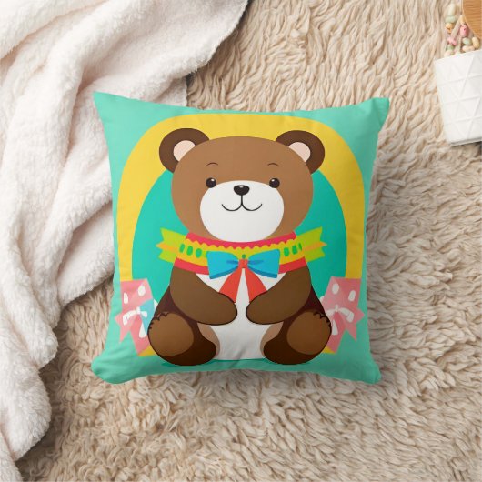 Coussin Ours caricature mignon (Couverture)