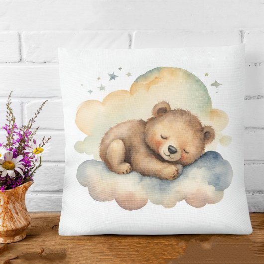 Coussin Ours céleste Neutre