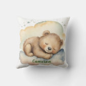 Coussin Ours céleste Nourriture personnalisée neutre (Verso)