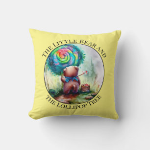 Coussin Ours coloré Aquarelle Pépinière Épervier