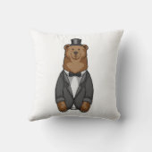 Coussin Ours comme marié avec veste (Verso)