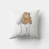 Coussin Ours comme mariée avec voile (Verso)