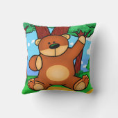 Coussin Ours dans la prairie - Bear in grassland (Verso)