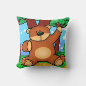Coussin Ours dans la prairie - Bear in grassland (Recto)