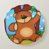 Coussin Ours dans la prairie - Bear in grassland (Dos)