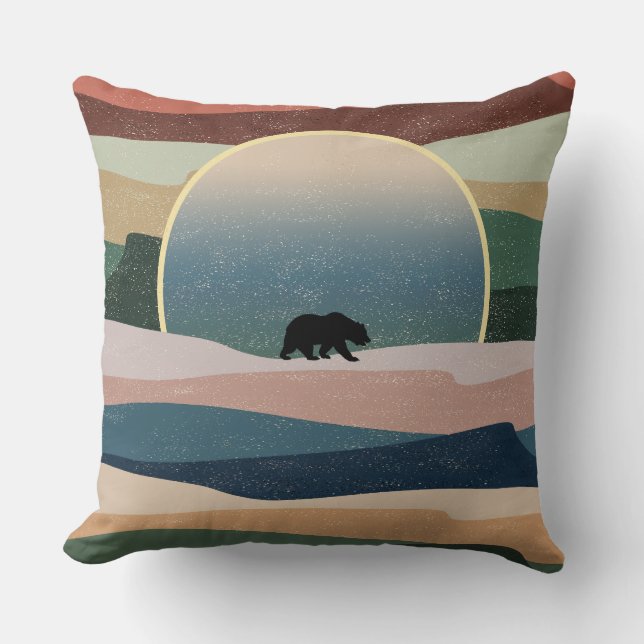COUSSIN OURS DANS LE COUCHER DE SOLEIL DU DÉSERT (Recto)