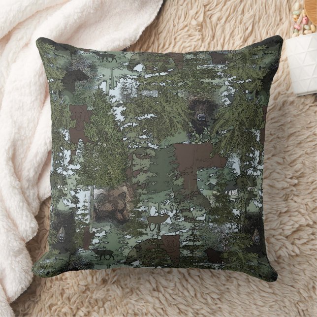 Coussin Ours dans les beaux bois (Couverture)