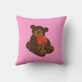 Coussin Ours de caricature mignon (Verso)