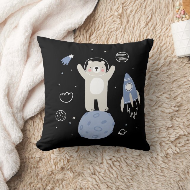 Coussin Ours De Cartoon Mignonne Dans L'Espace (Couverture)
