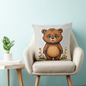 Coussin Ours de dessin animé mignon (Chaise)