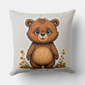 Coussin Ours de dessin animé mignon (Verso)