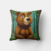 Coussin Ours de dessin animé mignon (Verso)