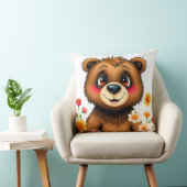 Coussin Ours de dessin animé mignon (Chaise)