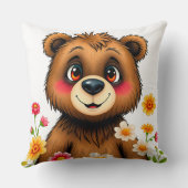 Coussin Ours de dessin animé mignon (Verso)