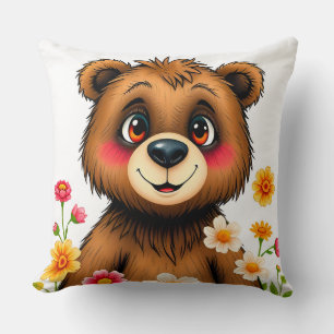 Coussin Ours de dessin animé mignon