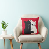 Coussin 🐻❤️ Ours de dessin animé mignons décoration rouge (Chaise)