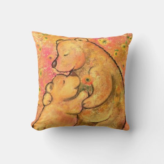 Coussin Ours de maman et de bébé Jeu d'oreiller - Hug (Recto)