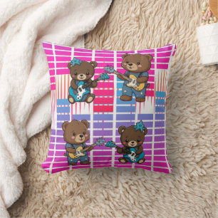 Coussin Ours de musicien Création de musique