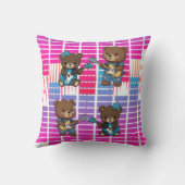 Coussin Ours de musicien Création de musique (Verso)