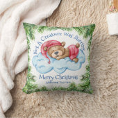 Coussin Ours de Noël couché Jeu d'oreiller (Couverture)