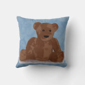 Coussin Ours de nounours de jouet dans le bleu (Verso)