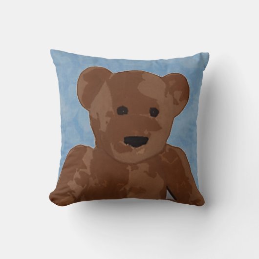 Coussin Ours de nounours de jouet dans le bleu (Recto)