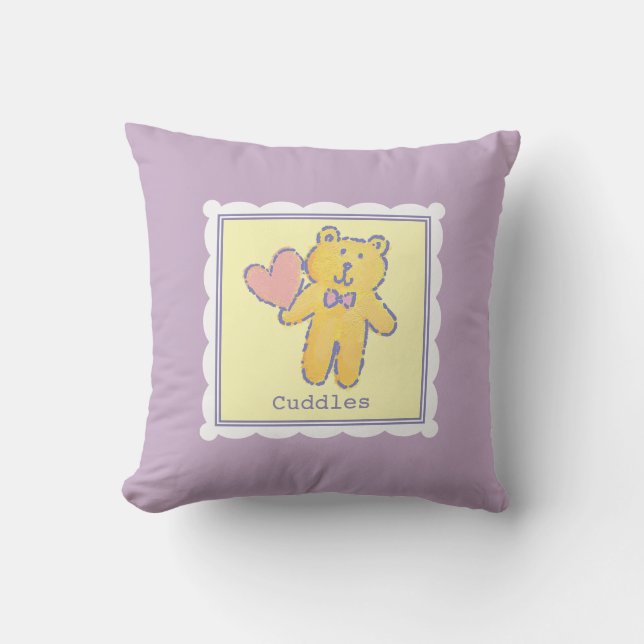 Coussin Ours de nounours de rêves doux avec la lavande de (Recto)