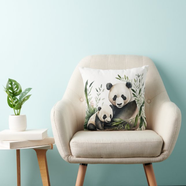 Coussin Ours De Panda Avec Cuisine (Chaise)