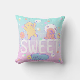 Coussin Ours doux avec monstres en luffy