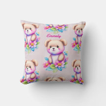 Ours en peluche aquarelle pastel