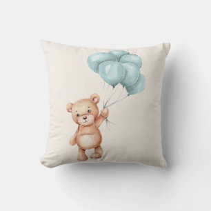 Coussin Ours en peluche avec ballons