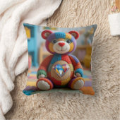 Coussin Ours en peluche coloré (Couverture)
