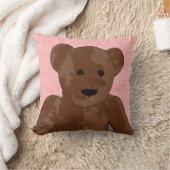 Coussin Ours en peluche en rose (Couverture)