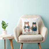 Coussin Ours en peluche mignon 45e anniversaire du mariage (Chaise)