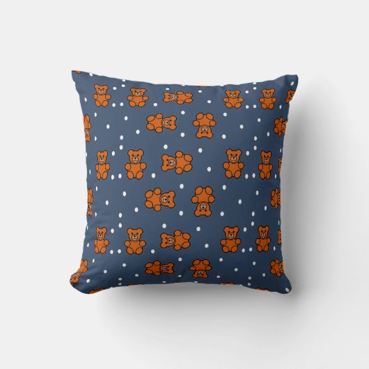 Coussin Ours en peluche mignon à pois (Recto)