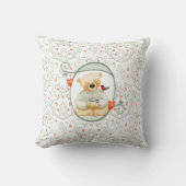 Coussin Ours en peluche mignon et coeurs (Recto)