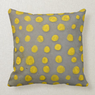 Coussin Ours en peluche / Pois jaunes