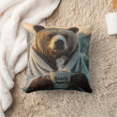 Coussin Ours en robe tenant de la Mug de café (Couverture)
