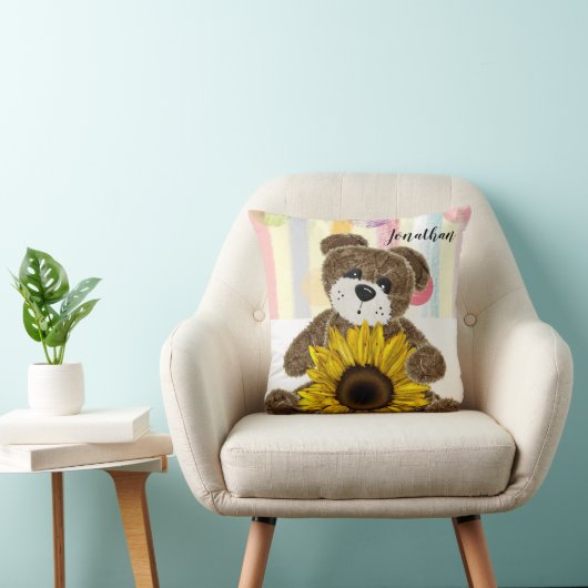 Coussin Ours En Teddy Pastel Épervier À Jets (Chaise)