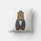 Coussin Ours en tenue de marié avec veste (Recto)