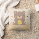 Coussin Ours et abeilles mignons de la forêt pour décorati (Couverture)