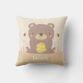 Coussin Ours et abeilles mignons de la forêt pour décorati (Verso)