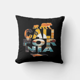 Coussin Ours et baleine de Californie