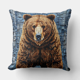Coussin Ours grizzly