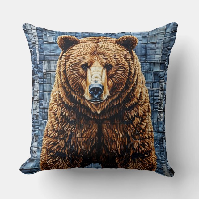 Coussin Ours grizzly (Recto)