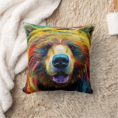 Coussin Ours Grizzly Animal Discovery Aventure Nature Pla (Couverture)