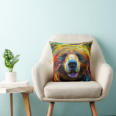 Coussin Ours Grizzly Animal Discovery Aventure Nature Pla (Chaise)