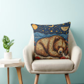 Coussin Ours grizzly dormant (Chaise)