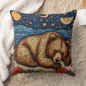 Coussin Ours grizzly dormant (Couverture)
