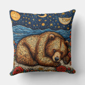Coussin Ours grizzly dormant (Verso)